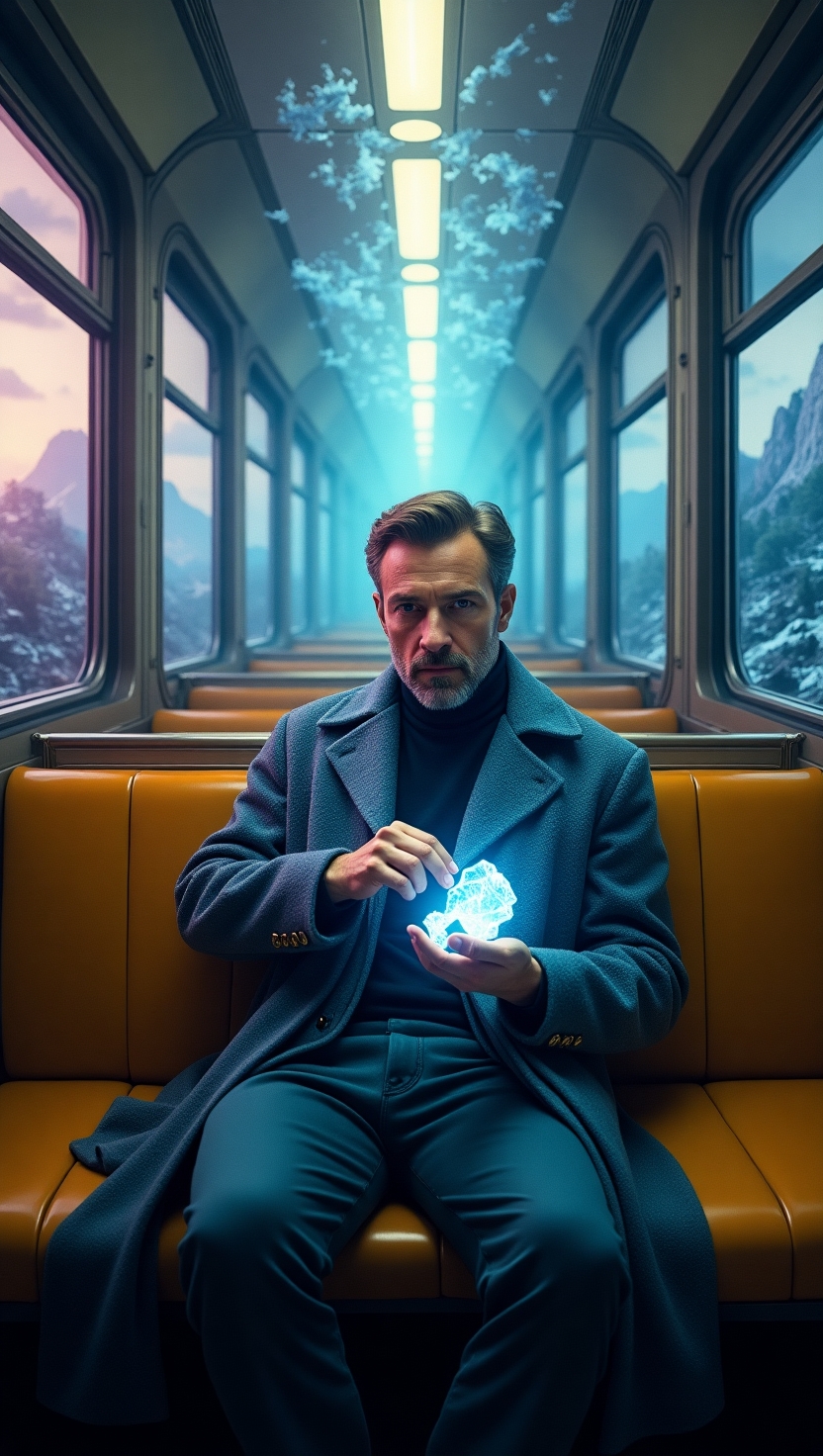 Stimmen im Zugabteil